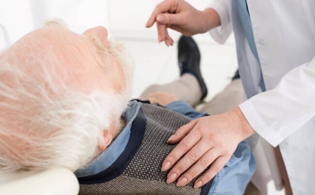 Dental patient in an aged care facility or nursing home.